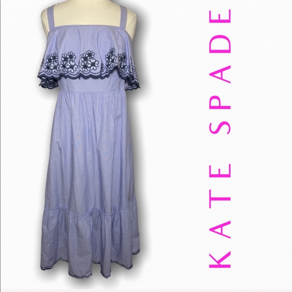 Kate Spade blue embroidered Daisy Chain Dress